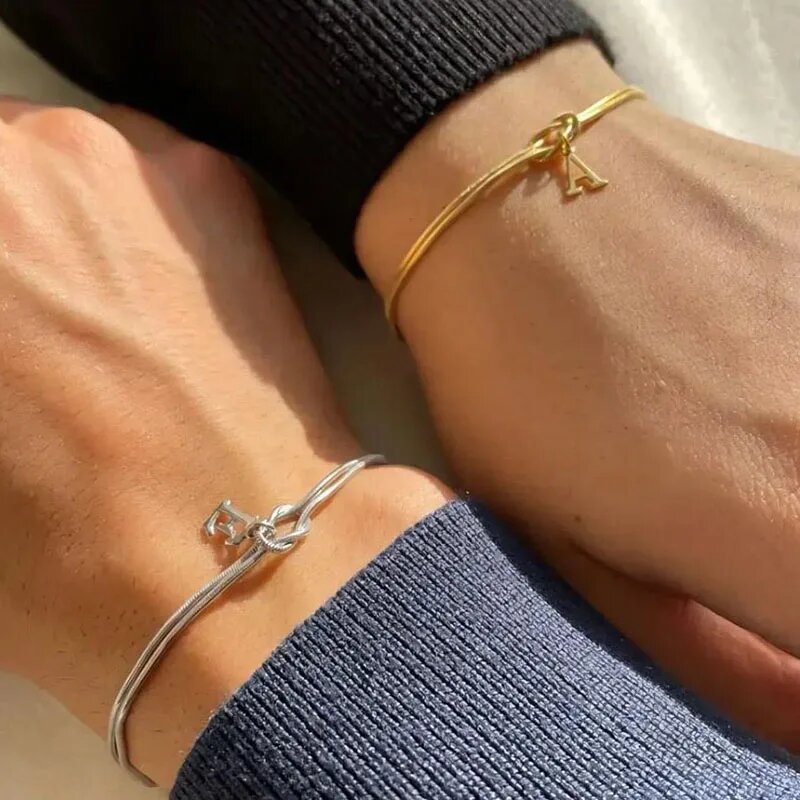 A-Z Love Knot Bracelets For Couples